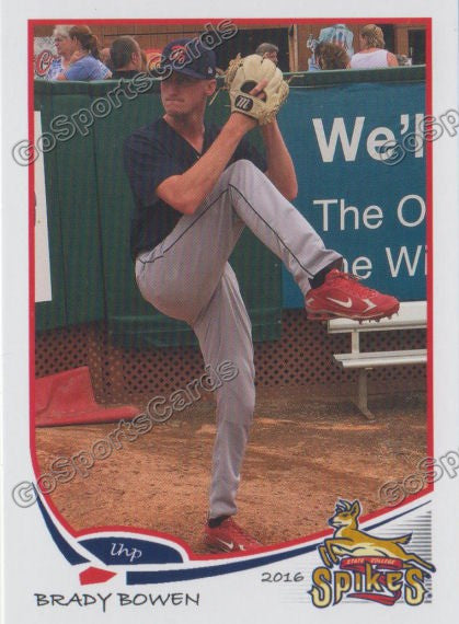 2016 State College Spikes Brady Bowen