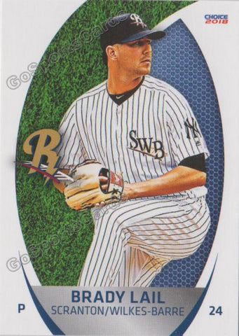 2018 Scranton Wilkes Barre RailRiders Brady Lail
