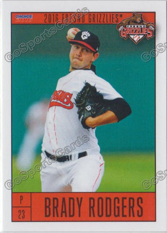 2016 Fresno Grizzlies Brady Rodgers