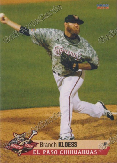 2014 El Paso Chihuahuas Brandon Branch Kloess