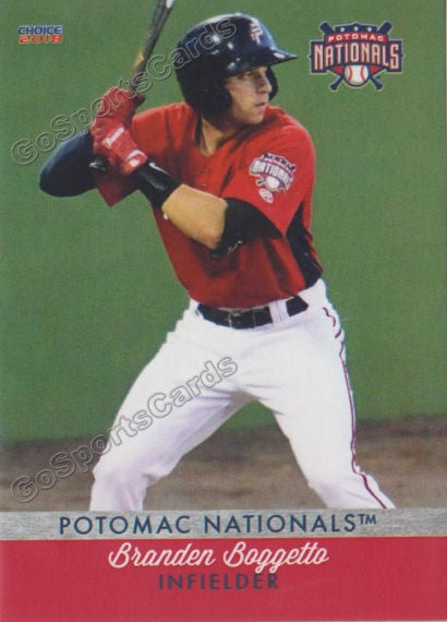 2018 Potomac Nationals Branden Boggetto