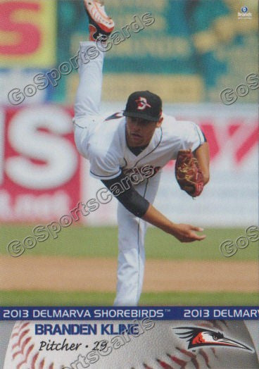 2013 Delmarva Shorebirds Branden Kline