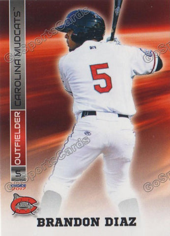 2017 Carolina Mudcats Brandon Diaz