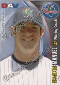 2008 Cedar Rapids Kernels DAV Brandon Emanuel