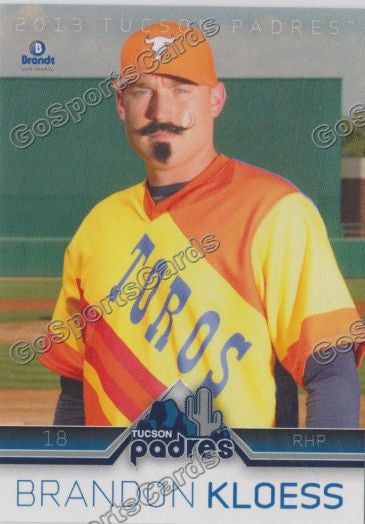 2013 Tucson Padres Branch Brandon Kloess