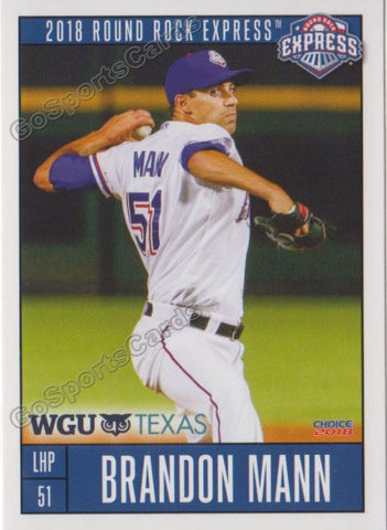 2018 Round Rock Express Brandon Mann