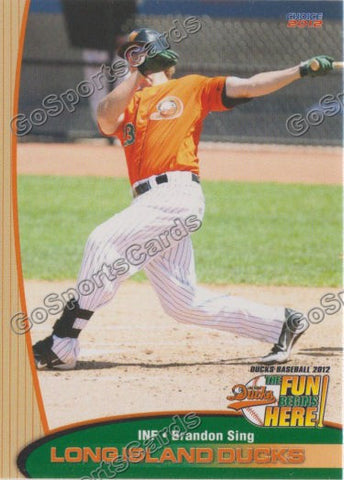 2012 Long Island Ducks Brandon Sing