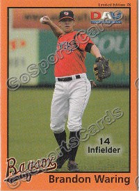 2010 Bowie Baysox DAV #78 Brandon Waring