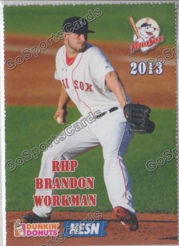 2013 Pawtucket Red Sox SGA Dunkin Donuts Brandon Workman