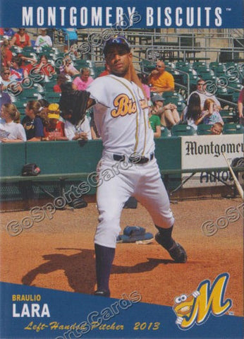 2013 Montgomery Biscuits Braulio Lara