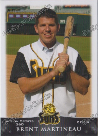 2014 Jacksonville Suns Brent Martineau Checklist