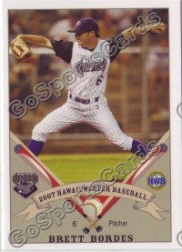 2007 Honolulu Sharks Hawaii League BRETT BORDES