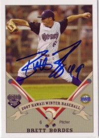 Brett Bordes 2007 Hawaii Winter League Honolulu Sharks (Autograph)