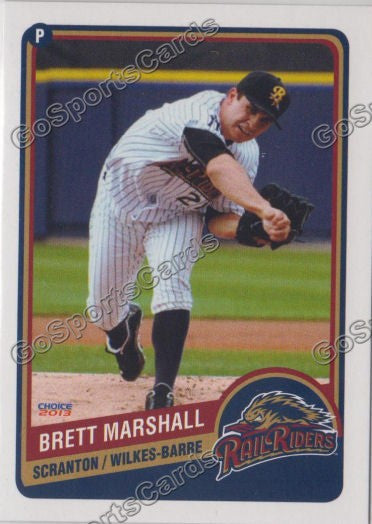 2013 Scranton Wilkes Barre RailRiders Brett Marshall