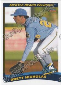 2012 Myrtle Beach Pelicans Brett Nicholas