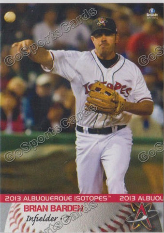 2013 Albuquerque Isotopes Brian Barden