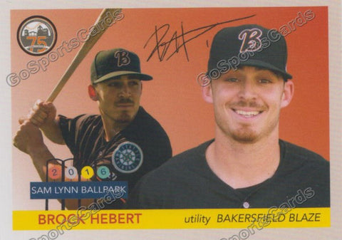 2016 Bakersfield Blaze Brock Hebert