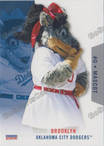 2016 Oklahoma City Dodgers Brooklyn Mascot