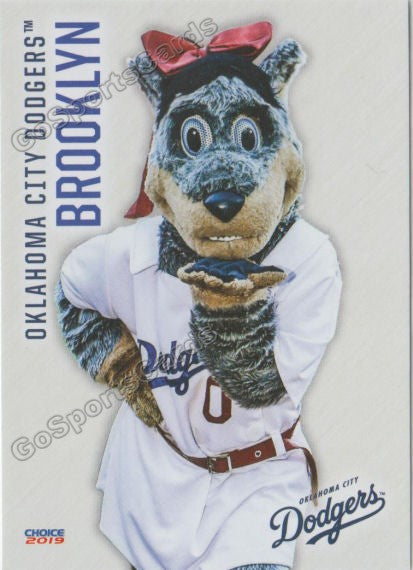 2019 Oklahoma City Dodgers Brooklyn Mascot