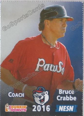 2016 Pawtucket Red Sox SGA Dunkin Donuts Bruce Crabbe