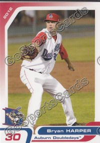 2012 Auburn Doubledays Bryan Harper