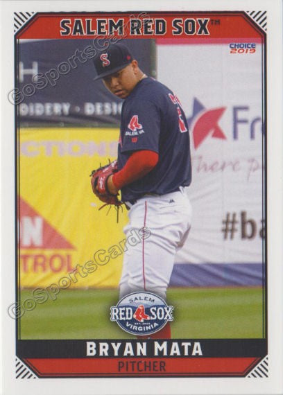 2019 Salem Red Sox Bryan Mata