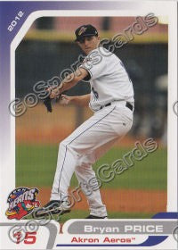 2012 Akron Aeros Bryan Price