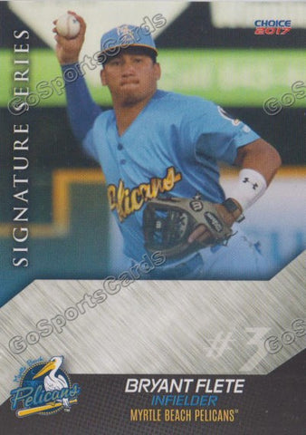 2017 Myrtle Beach Pelicans Bryant Flete