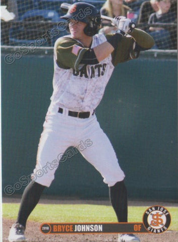 2018 San Jose Giants Bryce Johnson