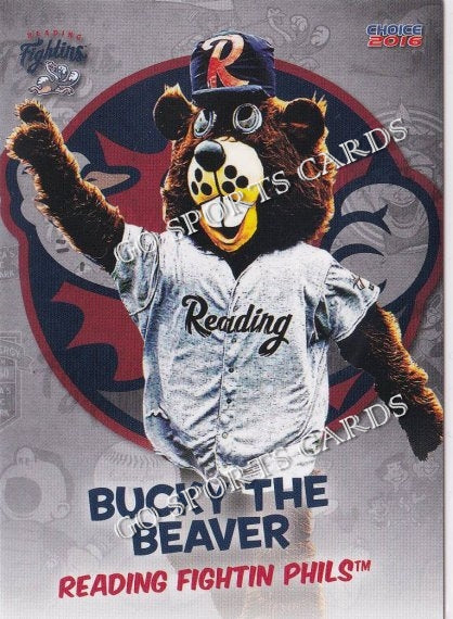 2016 Reading Fightin Phils Mascot Bucky The Beaver