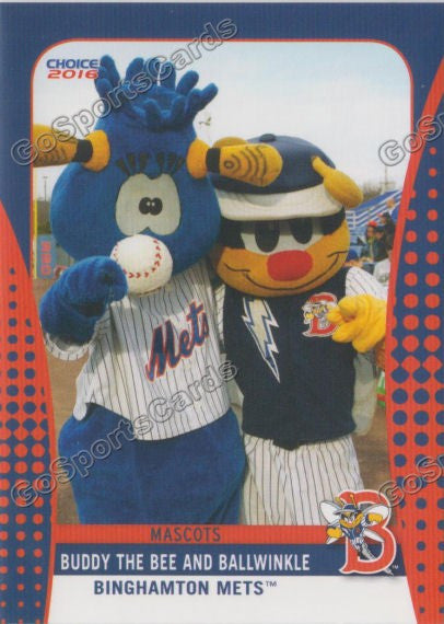 2016 Binghamton Mets Buddy the Bee and Ballwinkle
