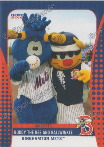 2016 Binghamton Mets Buddy the Bee and Ballwinkle