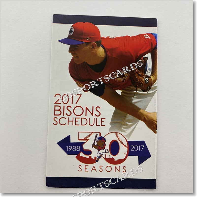 2017 Buffalo Bisons Pocket Schedule Go Sports Cards 2017-buffalo-bisons-pocket-schedule-go-sports-cards