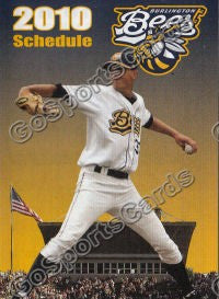 2010 Burlington Bees Pocket Schedule Mike Montgomery