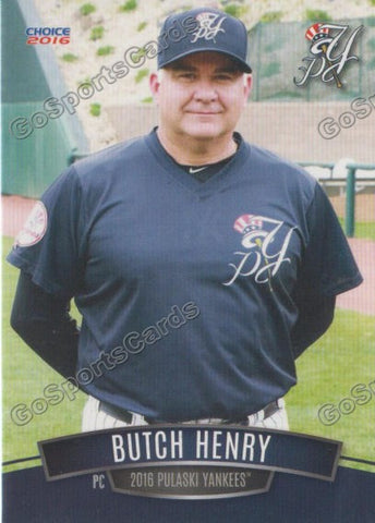 2016 Pulaski Yankees Butch Henry