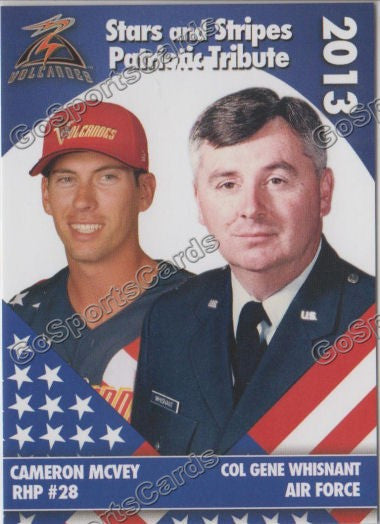 2013 Salem Keizer Volcanoes Stars and Stripes SGA Cameron McVey