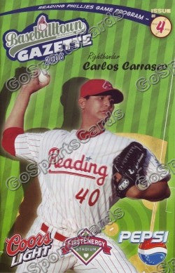 Carlos Carrasco 2008 Reading Phillies Gazette Program (SGA)