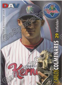 2008 Cedar Rapids Kernels DAV Carlos Colmenares