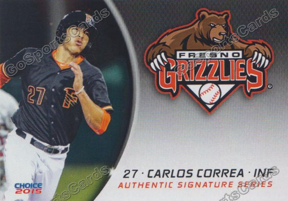 2015 Fresno Grizzlies Carlos Correa