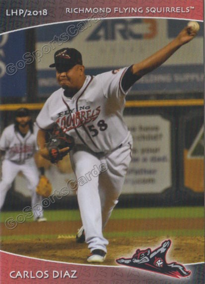 2018 Richmond Flying Squirrels Carlos Diaz