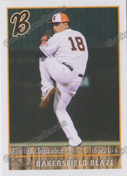 2014 Bakersfield Blaze Carlos Gonzalez