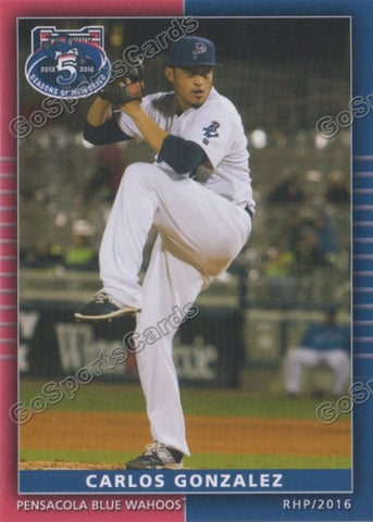 2016 Pensacola Blue Wahoos Carlos Gonzalez