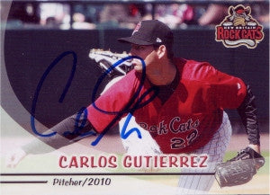 Carlos Gutierrez 2010 New Britain Rock Cats (Autograph)