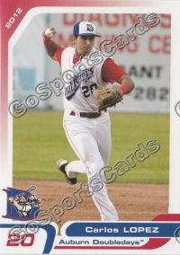 2012 Auburn Doubledays Carlos Lopez