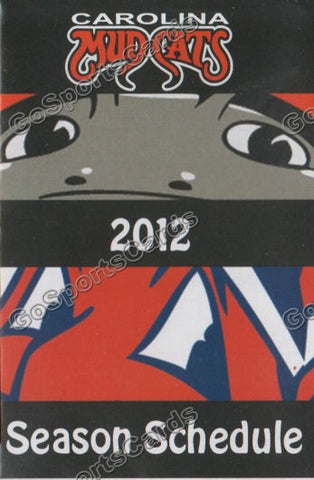 2012 Carolina MudCats Pocket Schedule