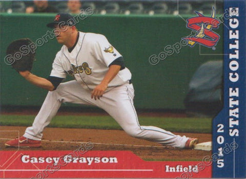 2015 State College Spikes Casey Grayson