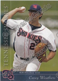 2012 Tennessee Smokies Casey Weathers