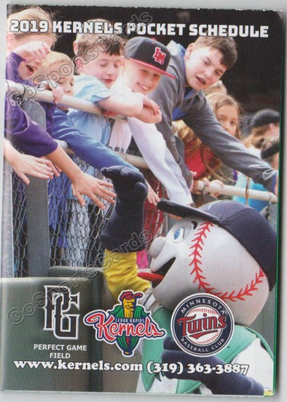 2019 Cedar Rapids Kernels Pocket Schedule
