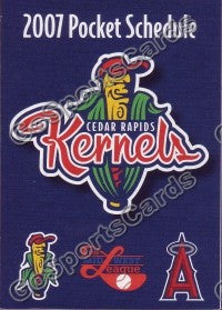 2007 Cedar Rapids Kernels Pocket Schedule