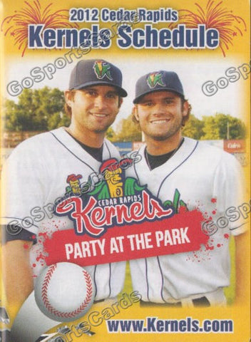 2012 Cedar Rapids Kernels Pocket Schedule